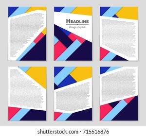 Abstract vector layout background set. For art template design, list, front page, mockup brochure theme style, banner, idea, cover, booklet, print, flyer, book, blank, card, ad, sign, sheet,, a4.