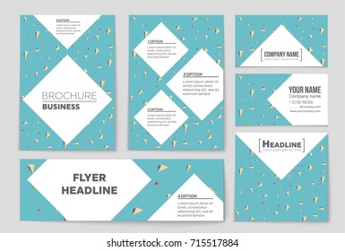 Abstract vector layout background set. For art template design, list, front page, mockup brochure theme style, banner, idea, cover, booklet, print, flyer, book, blank, card, ad, sign, sheet, a4