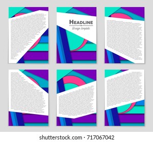 Abstract vector layout background set. For art template design, list, front page, mockup brochure theme style, banner, idea, cover, booklet, print, flyer, book, blank, card, ad, sign, sheet,, a4.
