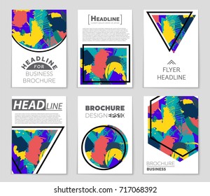 Abstract vector layout background set. For art template design, list, front page, mockup brochure theme style, banner, idea, cover, booklet, print, flyer, book, blank, card, ad, sign, sheet, a4