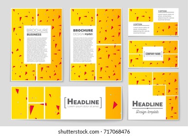 Abstract vector layout background set. For art template design, list, front page, mockup brochure theme style, banner, idea, cover, booklet, print, flyer, book, blank, card, ad, sign, sheet, a4