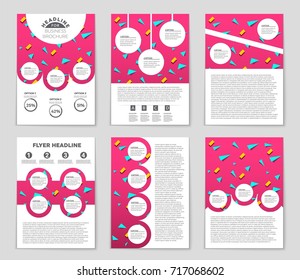 Abstract vector layout background set. For art template design, list, front page, mockup brochure theme style, banner, idea, cover, booklet, print, flyer, book, blank, card, ad, sign, sheet, a4