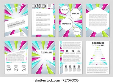 Abstract vector layout background set. For art template design, list, front page, mockup brochure theme style, banner, idea, cover, booklet, print, flyer, book, blank, card, ad, sign, sheet, a4.