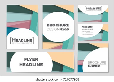 Abstract vector layout background set. For art template design, list, front page, mockup brochure theme style, banner, idea, cover, booklet, print, flyer, book, blank, card, ad, sign, sheet,, a4.