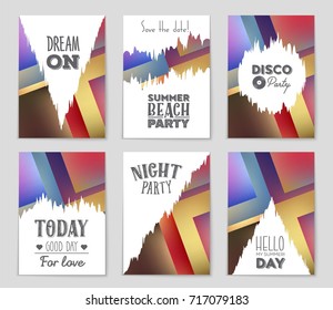 Abstract vector layout background set. For art template design, list, front page, mockup brochure theme style, banner, idea, cover, booklet, print, flyer, book, blank, card, ad, sign, sheet, a4