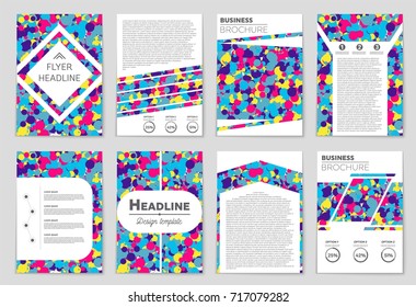 Abstract vector layout background set. For art template design, list, front page, mockup brochure theme style, banner, idea, cover, booklet, print, flyer, book, blank, card, ad, sign, sheet, a4.