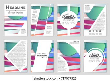 Abstract vector layout background set. For art template design, list, front page, mockup brochure theme style, banner, idea, cover, booklet, print, flyer, book, blank, card, ad, sign, sheet,, a4.
