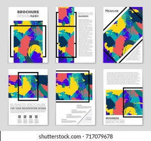 Abstract vector layout background set. For art template design, list, front page, mockup brochure theme style, banner, idea, cover, booklet, print, flyer, book, blank, card, ad, sign, sheet, a4