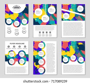Abstract vector layout background set. For art template design, list, front page, mockup brochure theme style, banner, idea, cover, booklet, print, flyer, book, blank, card, ad, sign, sheet, a4