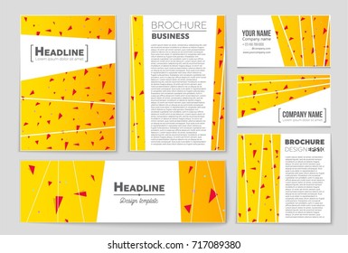 Abstract vector layout background set. For art template design, list, front page, mockup brochure theme style, banner, idea, cover, booklet, print, flyer, book, blank, card, ad, sign, sheet, a4