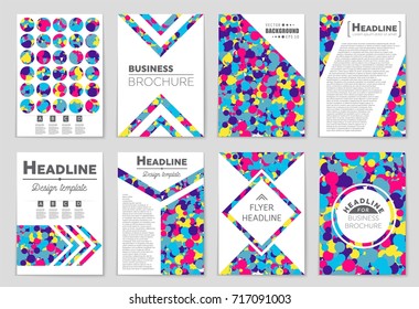 Abstract vector layout background set. For art template design, list, front page, mockup brochure theme style, banner, idea, cover, booklet, print, flyer, book, blank, card, ad, sign, sheet, a4.