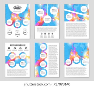 Abstract vector layout background set. For art template design, list, front page, mockup brochure theme style, banner, idea, cover, booklet, print, flyer, book, blank, card, ad, sign, sheet, a4