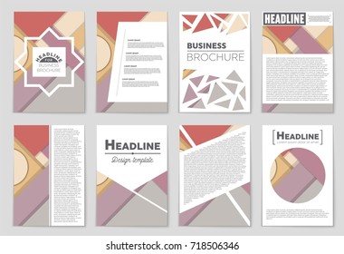 Abstract vector layout background set. For art template design, list, front page, mockup brochure theme style, banner, idea, cover, booklet, print, flyer, book, blank, card, ad, sign, sheet,, a4.