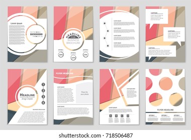 Abstract vector layout background set. For art template design, list, front page, mockup brochure theme style, banner, idea, cover, booklet, print, flyer, book, blank, card, ad, sign, sheet,, a4.