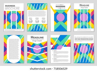 Abstract vector layout background set. For art template design, list, front page, mockup brochure theme style, banner, idea, cover, booklet, print, flyer, book, blank, card, ad, sign, sheet,, a4.