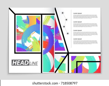 Abstract vector layout background set. For art template design, list, front page, mockup brochure theme style, banner, idea, cover, booklet, print, flyer, book, blank, card, ad, sign, sheet, a4
