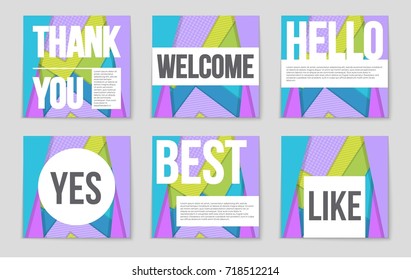 Abstract vector layout background set. For art template design, list, front page, mockup brochure theme style, banner, idea, cover, booklet, print, flyer, book, blank, card, ad, sign, sheet,, a4.