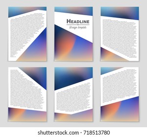 Abstract vector layout background set. For art template design, list, front page, mockup brochure theme style, banner, idea, cover, booklet, print, flyer, book, blank, card, ad, sign, sheet,, a4.