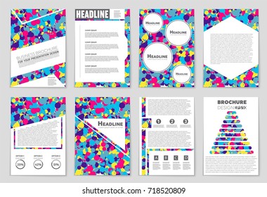 Abstract vector layout background set. For art template design, list, front page, mockup brochure theme style, banner, idea, cover, booklet, print, flyer, book, blank, card, ad, sign, sheet, a4.