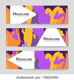 Abstract vector layout background set. For art template design, list, front page, mockup brochure theme style, banner, idea, cover, booklet, print, flyer, book, blank, card, ad, sign, sheet, a4