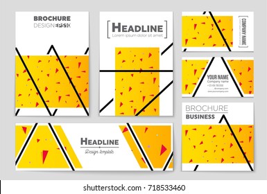 Abstract vector layout background set. For art template design, list, front page, mockup brochure theme style, banner, idea, cover, booklet, print, flyer, book, blank, card, ad, sign, sheet, a4