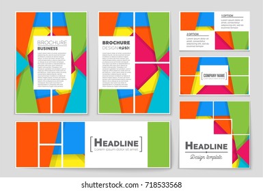 Abstract vector layout background set. For art template design, list, front page, mockup brochure theme style, banner, idea, cover, booklet, print, flyer, book, blank, card, ad, sign, sheet,, a4.