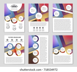 Abstract vector layout background set. For art template design, list, front page, mockup brochure theme style, banner, idea, cover, booklet, print, flyer, book, blank, card, ad, sign, sheet, a4