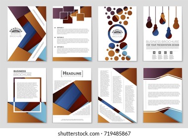 Abstract vector layout background set. For art template design, list, front page, mockup brochure theme style, banner, idea, cover, booklet, print, flyer, book, blank, card, ad, sign, sheet,, a4.