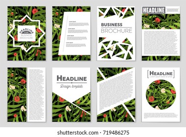 Abstract vector layout background set. For art template design, list, front page, mockup brochure theme style, banner, idea, cover, booklet, print, flyer, book, blank, card, ad, sign, sheet, a4