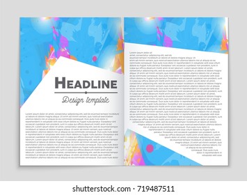 Abstract vector layout background set. For art template design, list, front page, mockup brochure theme style, banner, idea, cover, booklet, print, flyer, book, blank, card, ad, sign, sheet, a4