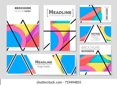 Abstract vector layout background set. For art template design, list, front page, mockup brochure theme style, banner, idea, cover, booklet, print, flyer, book, blank, card, ad, sign, sheet,, a4.