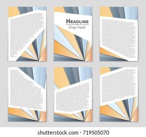 Abstract vector layout background set. For art template design, list, front page, mockup brochure theme style, banner, idea, cover, booklet, print, flyer, book, blank, card, ad, sign, sheet,, a4.