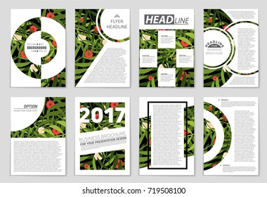 Abstract vector layout background set. For art template design, list, front page, mockup brochure theme style, banner, idea, cover, booklet, print, flyer, book, blank, card, ad, sign, sheet, a4