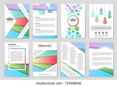 Abstract vector layout background set. For art template design, list, front page, mockup brochure theme style, banner, idea, cover, booklet, print, flyer, book, blank, card, ad, sign, sheet,, a4.