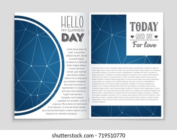 Abstract vector layout background set. For art template design, list, front page, mockup brochure theme style, banner, idea, cover, booklet, print, flyer, book, blank, card, ad, sign, sheet, a4.