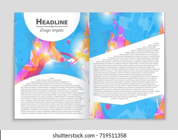 Abstract vector layout background set. For art template design, list, front page, mockup brochure theme style, banner, idea, cover, booklet, print, flyer, book, blank, card, ad, sign, sheet, a4