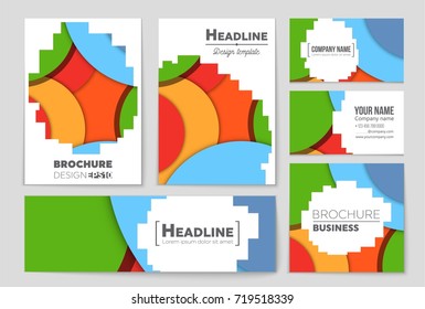 Abstract vector layout background set. For art template design, list, front page, mockup brochure theme style, banner, idea, cover, booklet, print, flyer, book, blank, card, ad, sign, sheet,, a4.