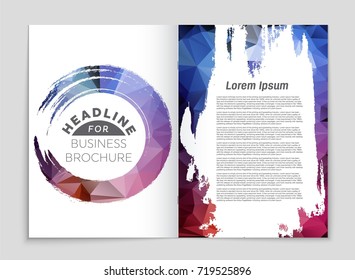 Abstract vector layout background set. For art template design, list, front page, mockup brochure theme style, banner, idea, cover, booklet, print, flyer, book, blank, card, ad, sign, sheet, a4