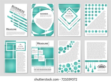 Abstract vector layout background set. For art template design, list, front page, mockup brochure theme style, banner, idea, cover, booklet, print, flyer, book, blank, card, ad, sign, sheet, a4