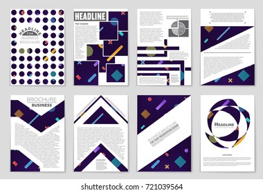 Abstract vector layout background set. For art template design, list, front page, mockup brochure theme style, banner, idea, cover, booklet, print, flyer, book, blank, card, ad, sign, sheet, a4.