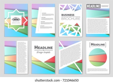 Abstract vector layout background set. For art template design, list, front page, mockup brochure theme style, banner, idea, cover, booklet, print, flyer, book, blank, card, ad, sign, sheet,, a4.