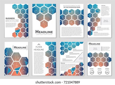 Abstract vector layout background set. For art template design, list, front page, mockup brochure theme style, banner, idea, cover, booklet, print, flyer, book, blank, card, ad, sign, sheet, a4.