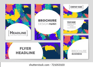 Abstract vector layout background set. For art template design, list, front page, mockup brochure theme style, banner, idea, cover, booklet, print, flyer, book, blank, card, ad, sign, sheet, a4