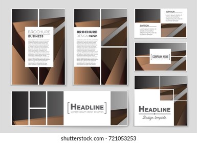 Abstract vector layout background set. For art template design, list, front page, mockup brochure theme style, banner, idea, cover, booklet, print, flyer, book, blank, card, ad, sign, sheet,, a4.