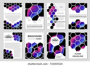 Abstract vector layout background set. For art template design, list, front page, mockup brochure theme style, banner, idea, cover, booklet, print, flyer, book, blank, card, ad, sign, sheet, a4