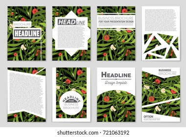 Abstract vector layout background set. For art template design, list, front page, mockup brochure theme style, banner, idea, cover, booklet, print, flyer, book, blank, card, ad, sign, sheet, a4