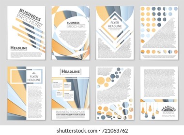 Abstract vector layout background set. For art template design, list, front page, mockup brochure theme style, banner, idea, cover, booklet, print, flyer, book, blank, card, ad, sign, sheet,, a4.