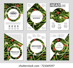 Abstract vector layout background set. For art template design, list, front page, mockup brochure theme style, banner, idea, cover, booklet, print, flyer, book, blank, card, ad, sign, sheet, a4