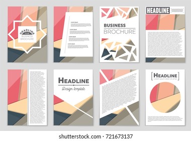 Abstract vector layout background set. For art template design, list, front page, mockup brochure theme style, banner, idea, cover, booklet, print, flyer, book, blank, card, ad, sign, sheet,, a4.