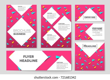 Abstract vector layout background set. For art template design, list, front page, mockup brochure theme style, banner, idea, cover, booklet, print, flyer, book, blank, card, ad, sign, sheet, a4